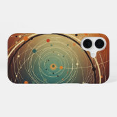 Coque iPhone 16 Vintage Abstract Orbital Map (Verso Horizontal)