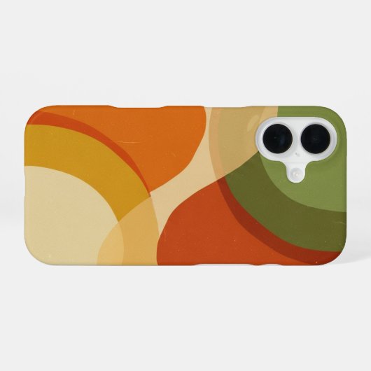 Coque iPhone 16 Vintage Abstract Shapes (Verso Horizontal)