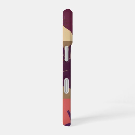 Coque iPhone 16 Vintage Beetroot Pattern (Côté droit)