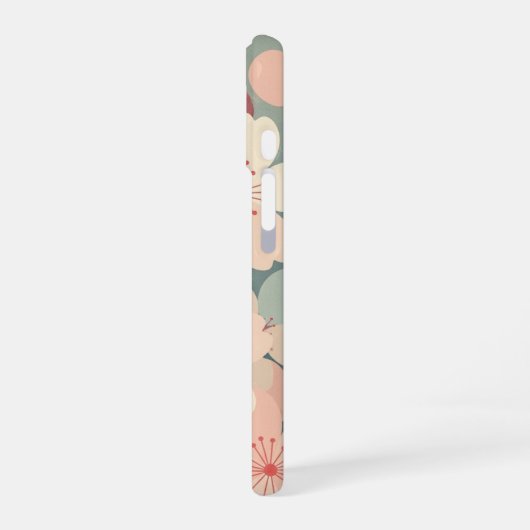 Coque iPhone 16 Vintage Cherry Blossoms (Côté gauche)