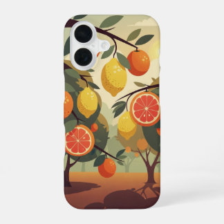 Coque iPhone 16 Vintage Citrus Orchard