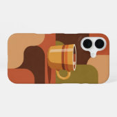 Coque iPhone 16 Vintage Coffee Cup Poster (Verso Horizontal)