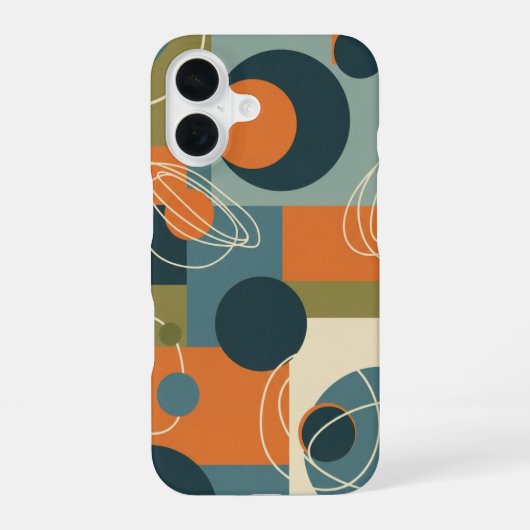 Coque iPhone 16 Vintage Cosmic Cartography Pattern (Verso)