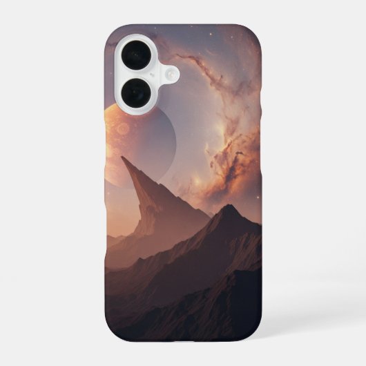 Coque iPhone 16 Vintage Cosmic Landscape (Verso)