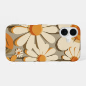 Coque iPhone 16 Vintage Daisies with Round Petals (Verso Horizontal)