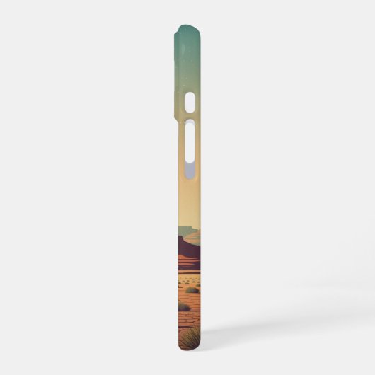 Coque iPhone 16 Vintage Desert Plateau (Côté gauche)