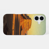 Coque iPhone 16 Vintage Desert Rock Plateau (Verso Horizontal)