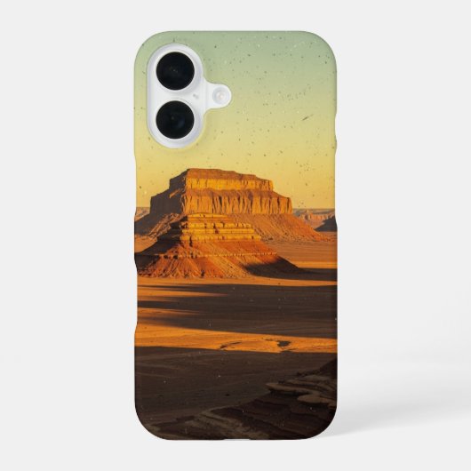 Coque iPhone 16 Vintage Desert Rock Plateau (Verso)