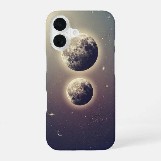 Coque iPhone 16 Vintage Double Moons (Verso)