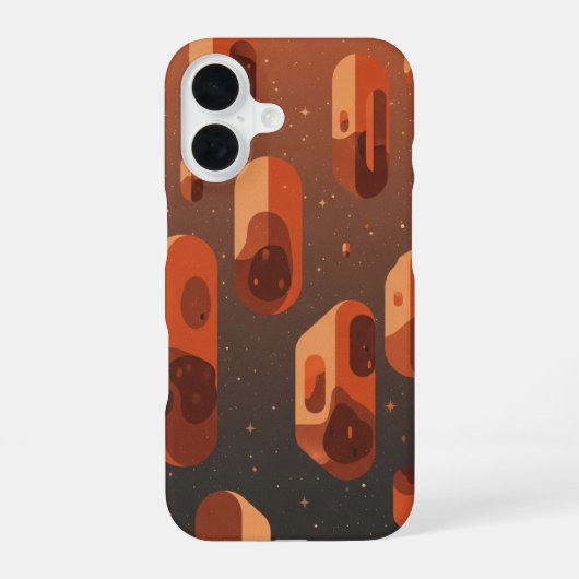 Coque iPhone 16 Vintage Floating Asteroids (Verso)
