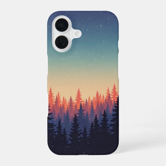 Coque iPhone 16 Vintage Forest Gradient (Verso)