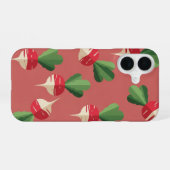 Coque iPhone 16 Vintage Fresh Radish Pattern (Verso Horizontal)