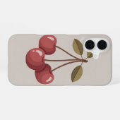 Coque iPhone 16 Vintage Grouped Cherries (Verso Horizontal)