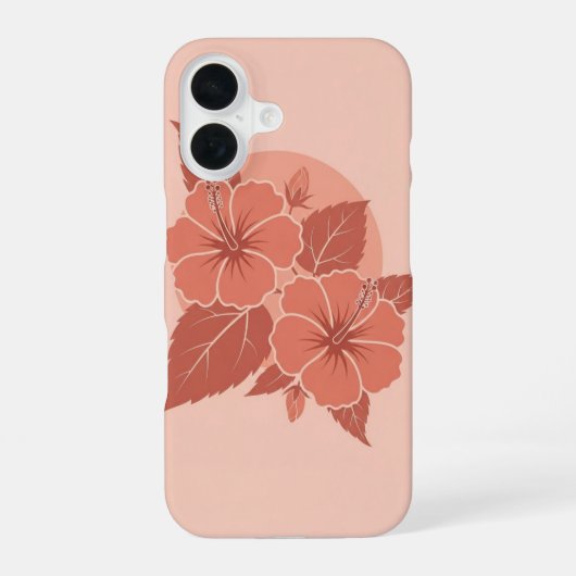 Coque iPhone 16 Vintage Hibiscus Duo (Verso)