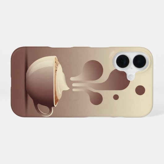 Coque iPhone 16 Vintage Minimal Cappuccino (Verso Horizontal)