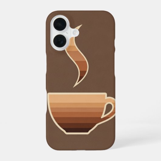Coque iPhone 16 Vintage Minimal Espresso (Verso)
