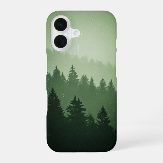 Coque iPhone 16 Vintage Misty Forest (Verso)