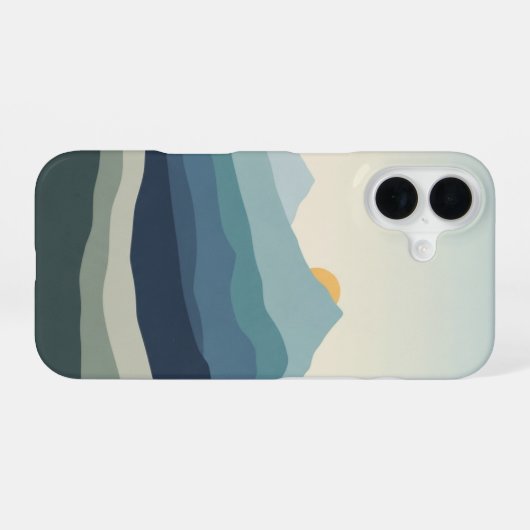 Coque iPhone 16 Vintage Mountain Range (Verso Horizontal)
