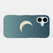 Coque iPhone 16 Vintage Night with Crescent Moon (Verso Horizontal)