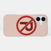 Coque iPhone 16 Vintage No Parking Symbol (Verso Horizontal)