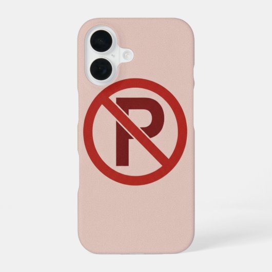 Coque iPhone 16 Vintage No Parking Symbol (Verso)