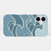 Coque iPhone 16 Vintage Ocean Lines (Verso Horizontal)