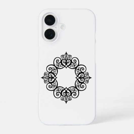 Coque iPhone 16 Vintage Ornamental Frame (Verso)