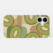 Coque iPhone 16 Vintage Pattern with Stylized Kiwis (Verso Horizontal)