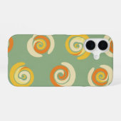 Coque iPhone 16 Vintage Romanesco Broccoli Pattern (Verso Horizontal)