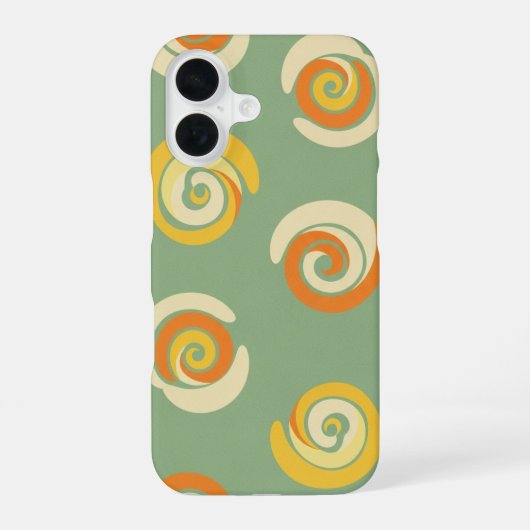 Coque iPhone 16 Vintage Romanesco Broccoli Pattern (Verso)