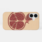 Coque iPhone 16 Vintage Sliced Pomegranate (Verso Horizontal)