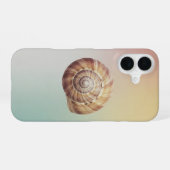 Coque iPhone 16 Vintage Spiral Seashell (Verso Horizontal)