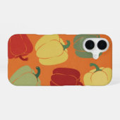 Coque iPhone 16 Vintage Stylized Bell Pepper Pattern (Verso Horizontal)