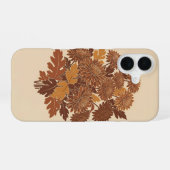 Coque iPhone 16 Vintage Stylized Chrysanthemums (Verso Horizontal)