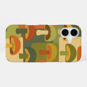 Coque iPhone 16 Vintage Stylized Mushroom Pattern (Verso Horizontal)