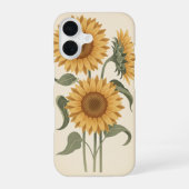 Coque iPhone 16 Vintage Sunflower Blooms (Verso)