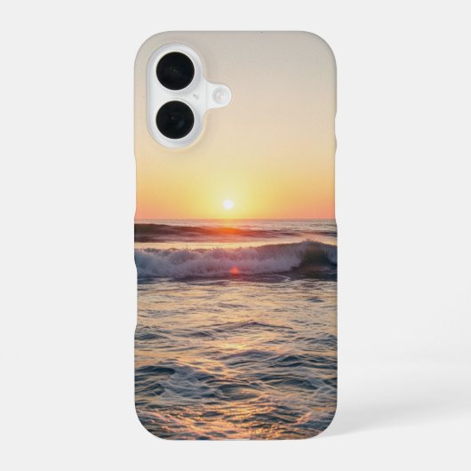 Coque iPhone 16 Vintage Sunset Sea (Verso)