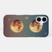 Coque iPhone 16 Vintage Two Moons (Verso Horizontal)