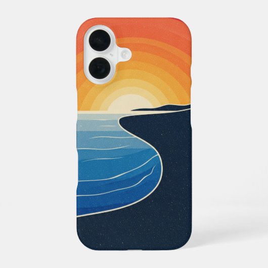 Coque iPhone 16 Vintage View of Maritime Cliffs (Verso)