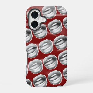 Coque iPhone 16 Vintage Vixen rouge cerise foncé Vintage Bloke Sad