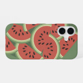 Coque iPhone 16 Vintage Watermelon Slices (Verso Horizontal)