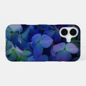 Coque iPhone 16 Violet pourpre rose bleu hortensias fleur floral (Verso Horizontal)