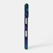 Coque iPhone 16 Violet rencontre Turquoise moderne art fractal abs (Côté droit)