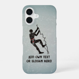 Coque iPhone 16 Visage de roche de montagne en montée - propre slo
