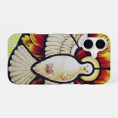 Coque iPhone 16 vitrail de la colombe du Saint-Esprit (Verso Horizontal)