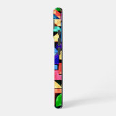 Coque iPhone 16 Vivid Geometric Flow (Côté gauche)