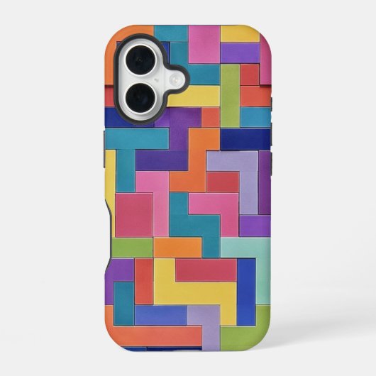 Coque iPhone 16 Vivid Grid (Verso)