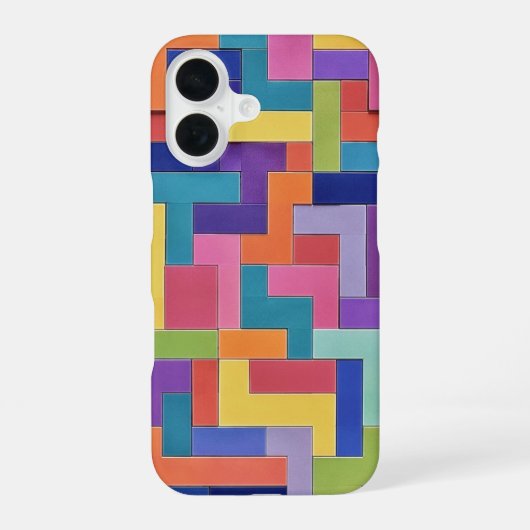 Coque iPhone 16 Vivid Grid (Verso)