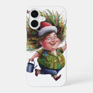 COQUE iPhone 16 VOEUX DE NOËL DE LA FEMME FOLLE DE PLANTES