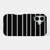 Coque iPhone 16 Voile à crème noire classique (Verso Horizontal)